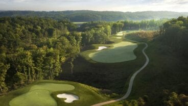Aerial of the 2nd hole Potomac Shores Golf Club