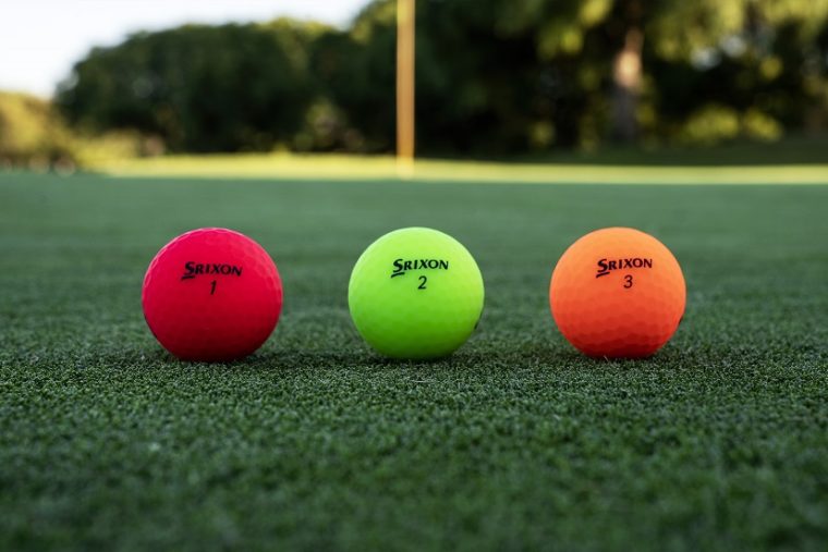 Srixon Soft Feel BRITE golf balls in 3 colors