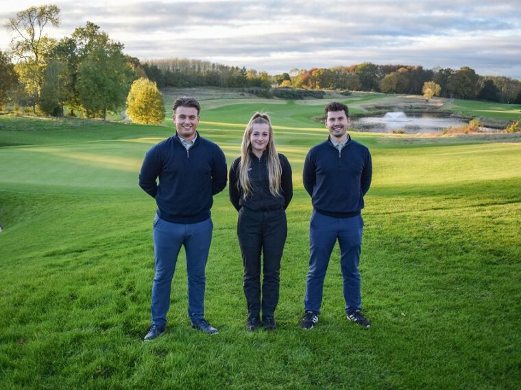 London Golf Club Reece Salvage, Becky Bainbridge and Lewis Matthews