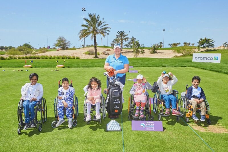 Golf Saudi Alice Hewson Leads Disability Clinic For Young Children
