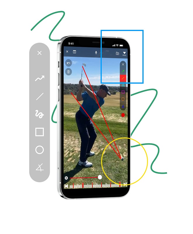 oneXp mobile application golf swing analysis