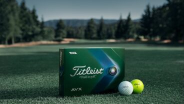 Titleist AVX golf ball packshot golf course