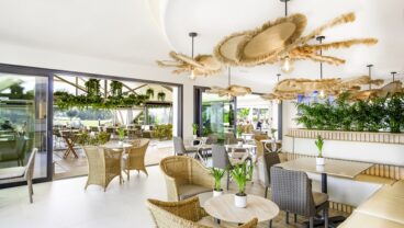 La Cala Resort clubhouse interior with greens