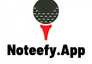 Noteefy logo with golf ball
