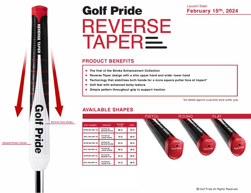 Golf Pride Reverse Taper technology explained