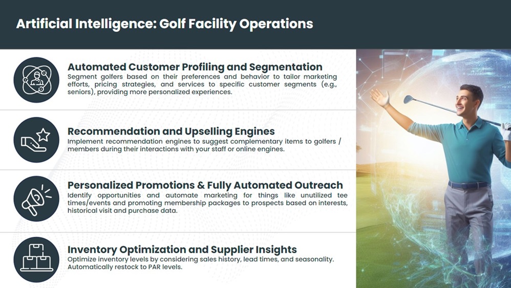 Club Caddie Artificial Intelligence golf facility operations
