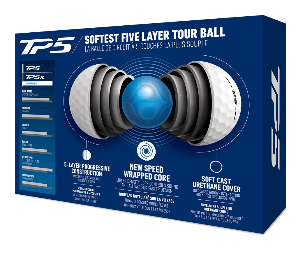 TaylorMade TP5 golf ball packshot