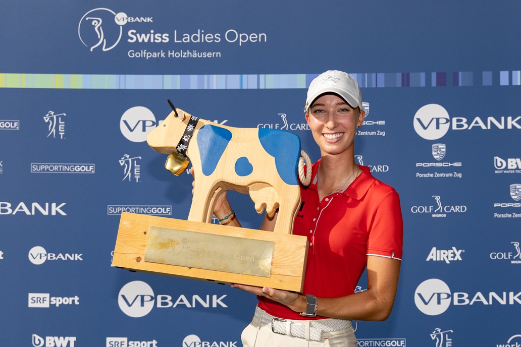 2023 VP Bank Swiss Ladies Open winner with trophy