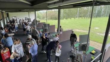 Gloucester Golf Club driving range with toptracer driving range technology
