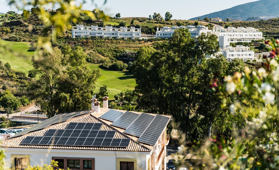 La Cala Resort solar panels on roofs