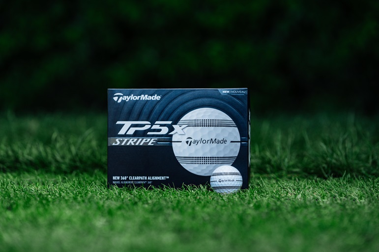 TaylorMade TP5 Stripe golf ball packshot