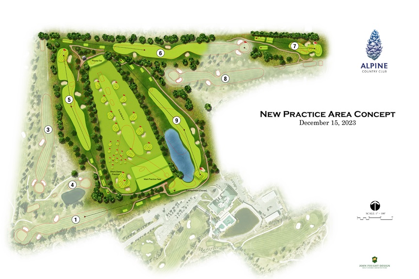 Alpine Country Club new practice area concept